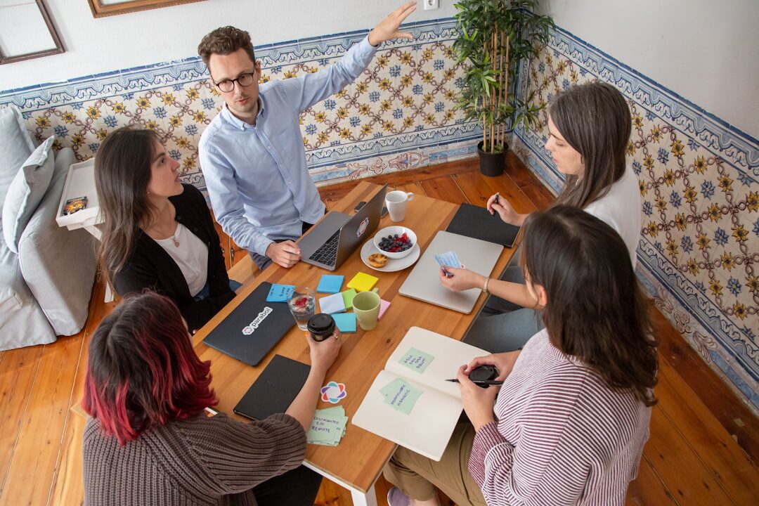 team brainstorming session